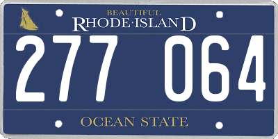 RI license plate 277064