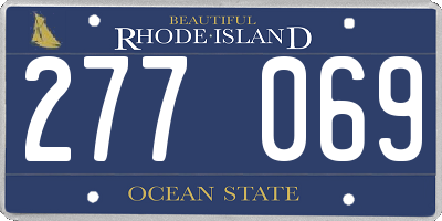 RI license plate 277069