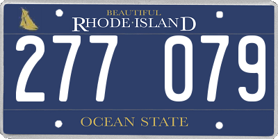 RI license plate 277079