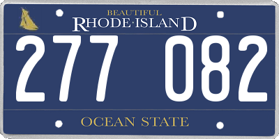 RI license plate 277082