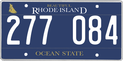 RI license plate 277084