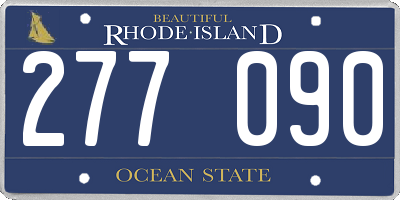RI license plate 277090