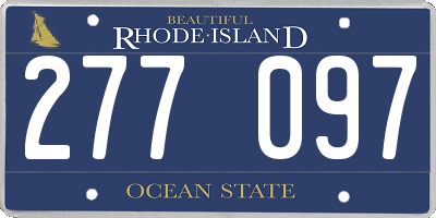 RI license plate 277097