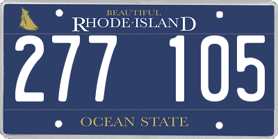 RI license plate 277105