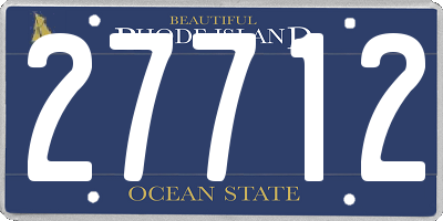RI license plate 27712