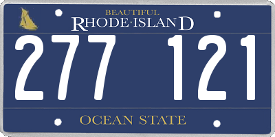 RI license plate 277121
