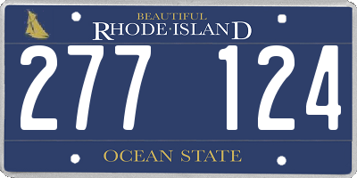 RI license plate 277124