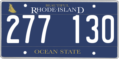 RI license plate 277130
