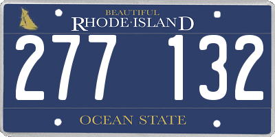 RI license plate 277132