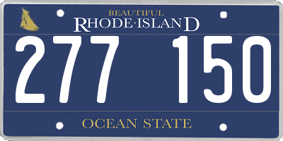 RI license plate 277150