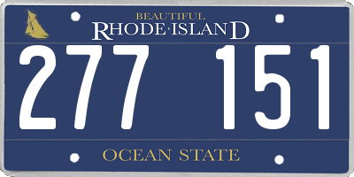 RI license plate 277151