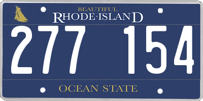 RI license plate 277154