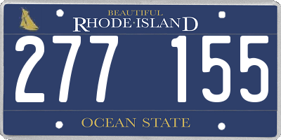 RI license plate 277155