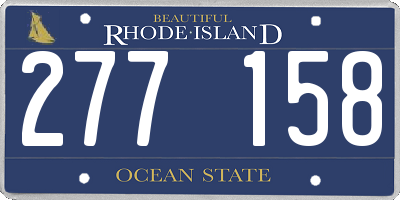 RI license plate 277158