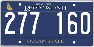RI license plate 277160
