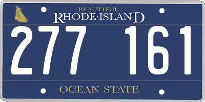 RI license plate 277161