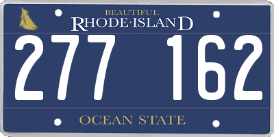RI license plate 277162