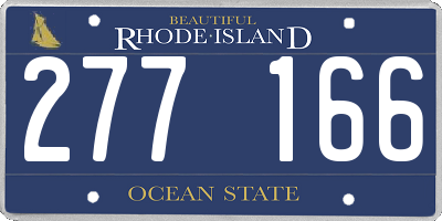 RI license plate 277166