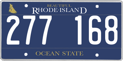 RI license plate 277168