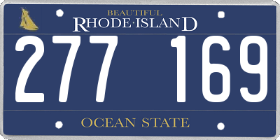 RI license plate 277169