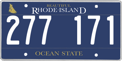 RI license plate 277171