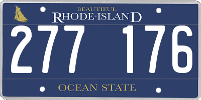 RI license plate 277176