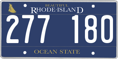 RI license plate 277180