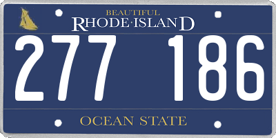 RI license plate 277186