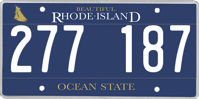 RI license plate 277187