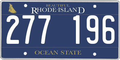 RI license plate 277196