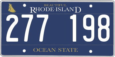 RI license plate 277198