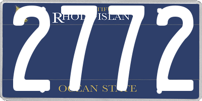 RI license plate 2772