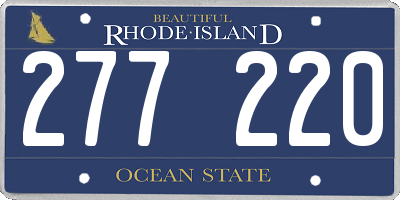 RI license plate 277220