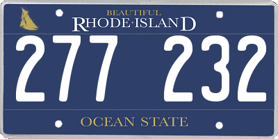 RI license plate 277232