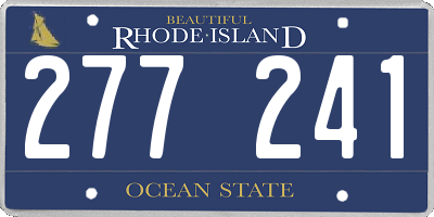 RI license plate 277241