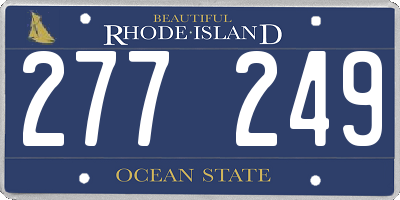 RI license plate 277249