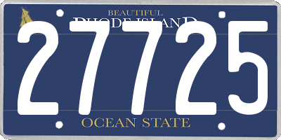 RI license plate 27725
