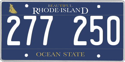 RI license plate 277250
