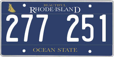 RI license plate 277251