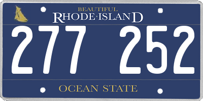 RI license plate 277252
