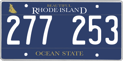 RI license plate 277253