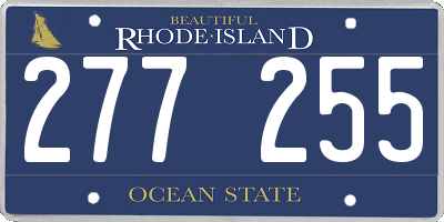 RI license plate 277255