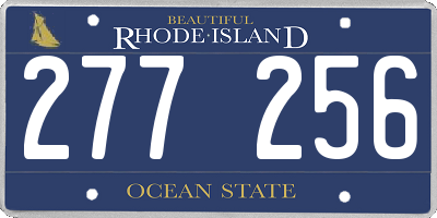 RI license plate 277256