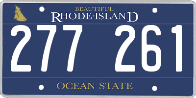 RI license plate 277261