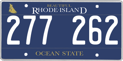 RI license plate 277262