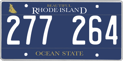 RI license plate 277264