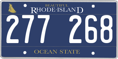 RI license plate 277268