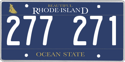 RI license plate 277271