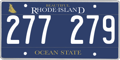 RI license plate 277279