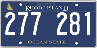 RI license plate 277281